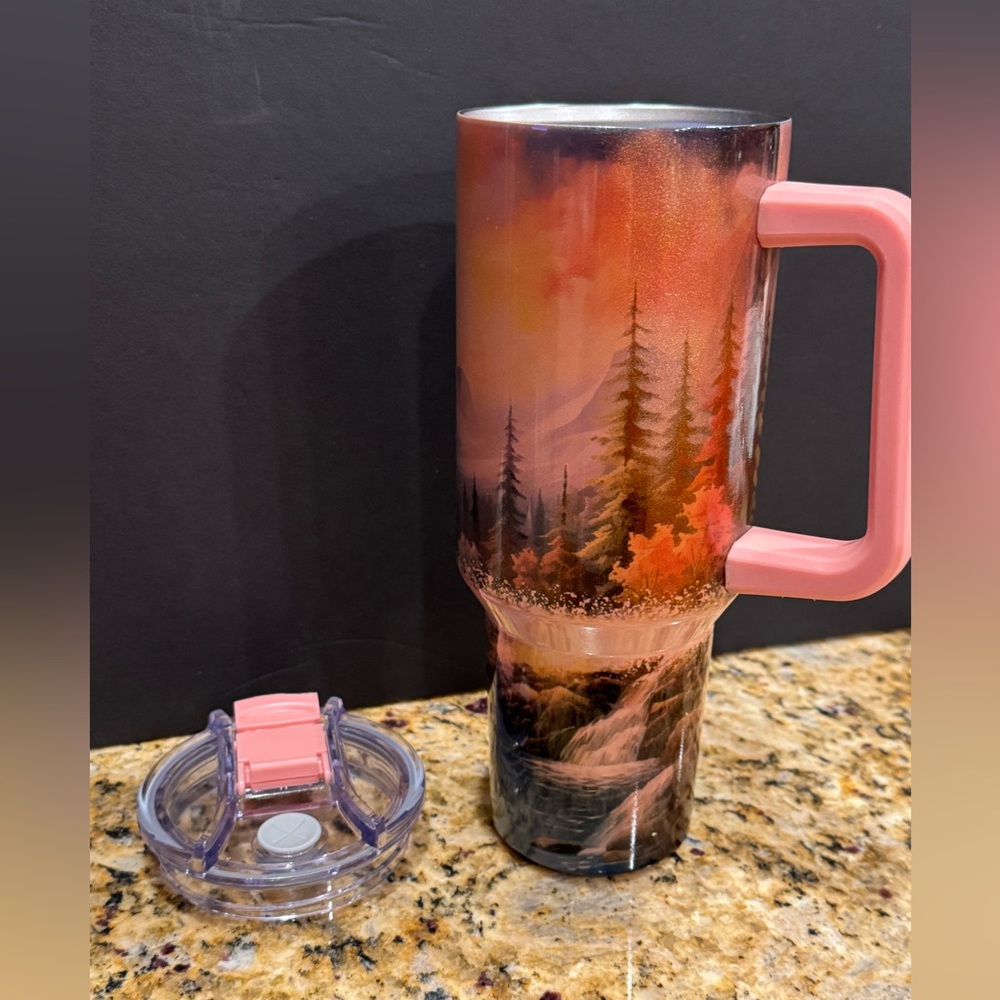Stainless Steel 36 oz Tumbler with Lid hot/cold natural theme - Picture 3 of 7